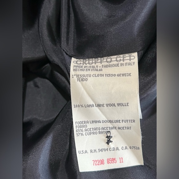 Giorgio Armani Womens Double Breasted Wool Blazer Dark Blue Size 6 - Picture 6 of 11